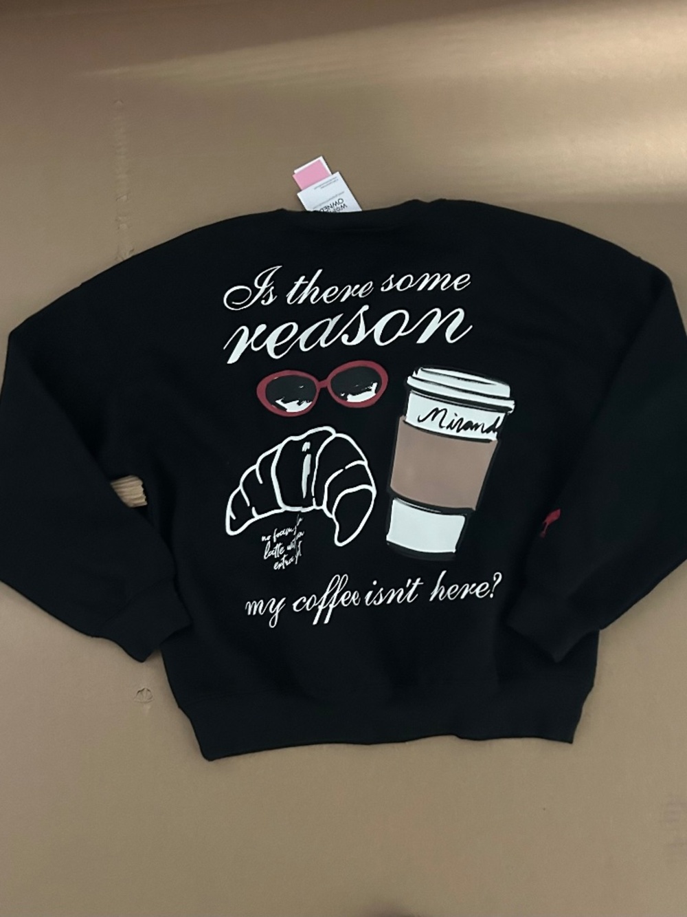 The Devil Wears Prada Graphic Crewneck Sweatshirt Mirandas coffee cup Size S NWT - Picture 3 of 6